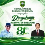 Korwil dan K3S Kec. Bonjol Mengucapkan Dirgahayu Kab. Pasaman ke-81
