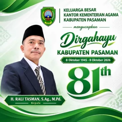 Keluarga Besar Kantor Kementrian Agama Kab. Pasaman Mengucapkan Dirgahayu Kab. Pasaman ke-81