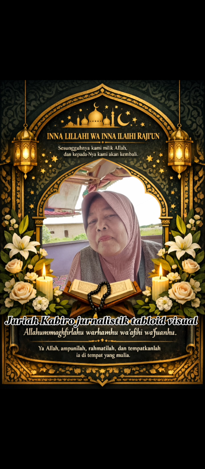 Telah berpulang ke Rahmatullah ibu Juriah wartawan dari majalah tabloid visual kabupaten Langkat.