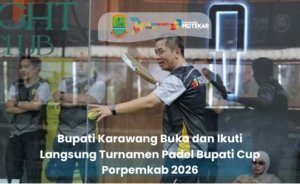 Bupati Karawang Buka Bupati Cup Padel, Turun Langsung dan Jadi Juara