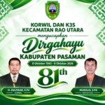 Korwil dan K3S Kec. Rao Utara Mengucapkan Dirgahayu Kab. Pasaman ke-81