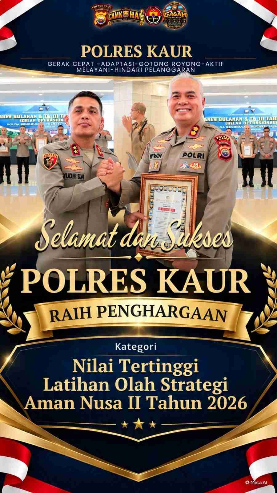 Polres Kaur Sabet Nilai Tertinggi Latihan Aman Nusa II 2026 Polres Kaur Sabet Nilai Tertinggi Latihan Aman Nusa II 2026