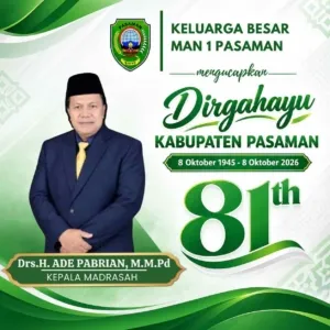 Keluarga Besar MAN 1 Pasaman Mengucapkan Dirgahayu Kab. Pasaman ke-81