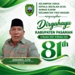 Kelompok Kerja Kepala Sekolah (K3S) Ahmad Karim Kec. Tigo Nagari Mengucapkan Dirgahayu Kab. Pasaman ke-81