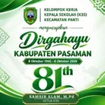 Kelompok Kerja Kepala Sekolah (K3S) Kec. Panti Mengucapkan Dirgahayu Kab. Pasaman ke-81